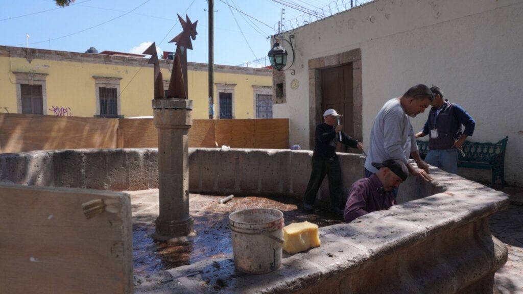 Gobierno Morelia restaura la Pila del Gallo