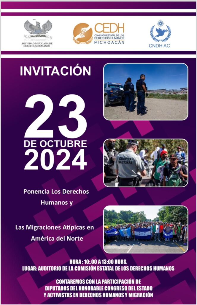 Convocatoria al panel “Los Derechos Humanos y las Migraciones Atípicas en América del Norte”