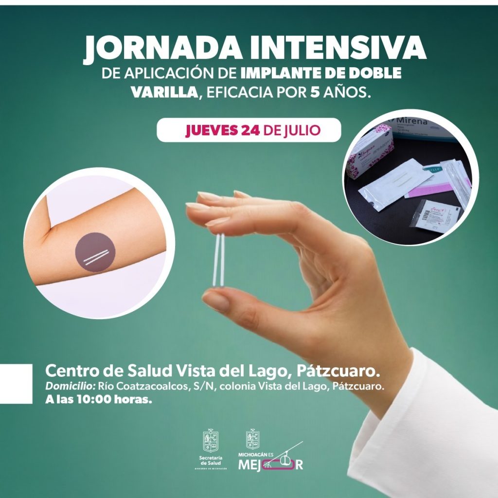Salud reproductiva llega a Pátzcuaro, implantes anticonceptivos gratuitos disponibles: SSM