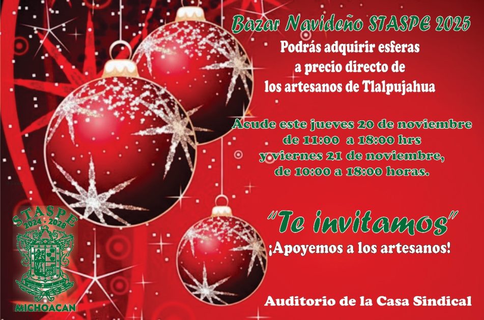 El STASPE abre sus puertas a artesanos de Tlalpujahua