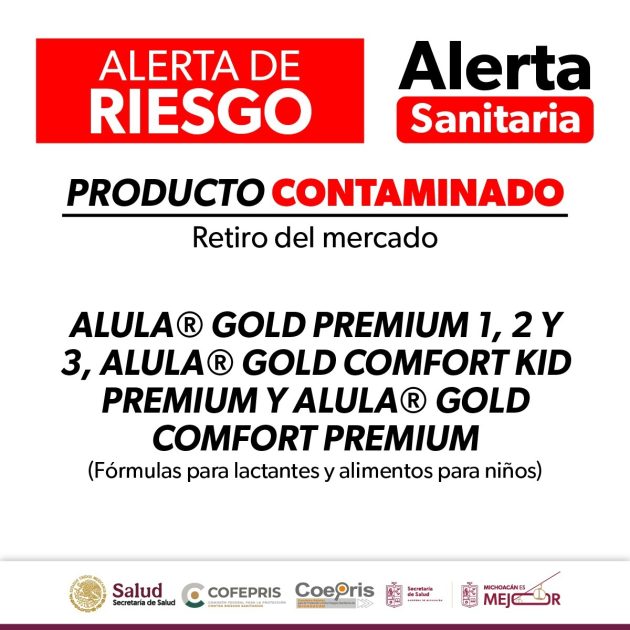 Alerta Cofepris por retiro del mercado de fórmulas infantiles ALULA®️